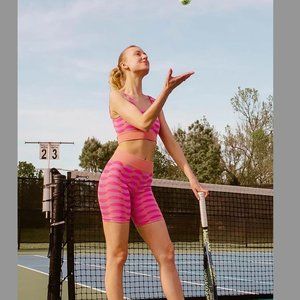 Fabletics Pink Rave Geo Multi Size Samll